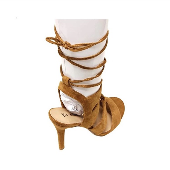 Lace up suede heels - Picture 3 of 5